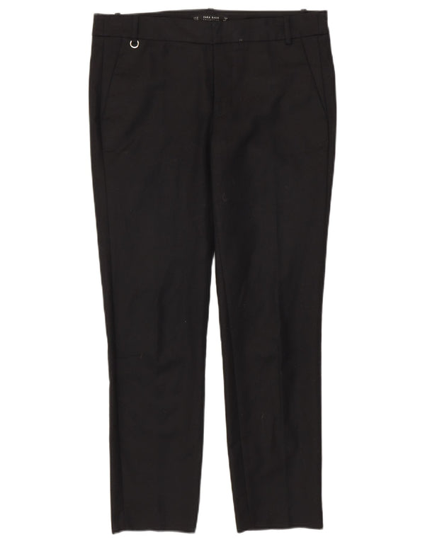 Zara Damen Slim Chino Hose EU 38 Small W28 L27 Schwarz