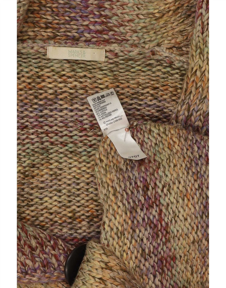 Marks & Spencer Damen-Cardigan-Pullover UK 12 Medium Mehrfarbig gestreift