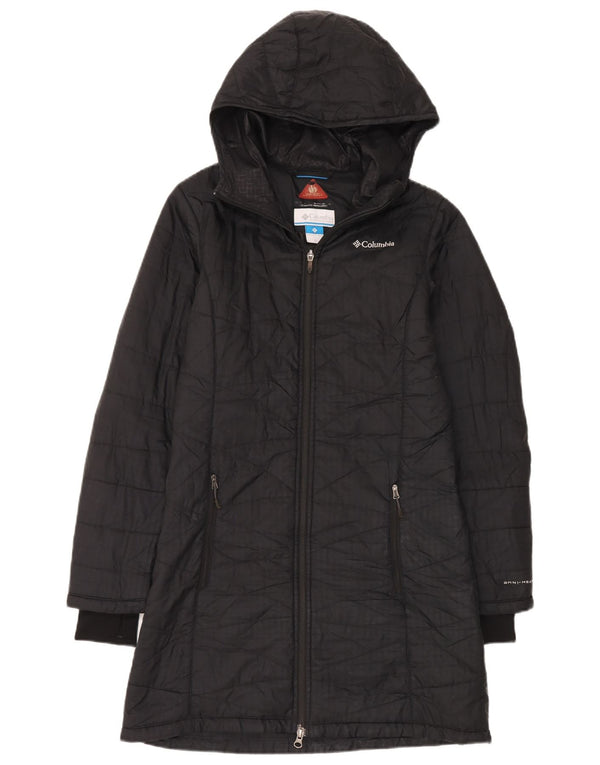 Columbia Womens Omni-Shield Hooded Padded Coat UK 10 Small Black Polyester