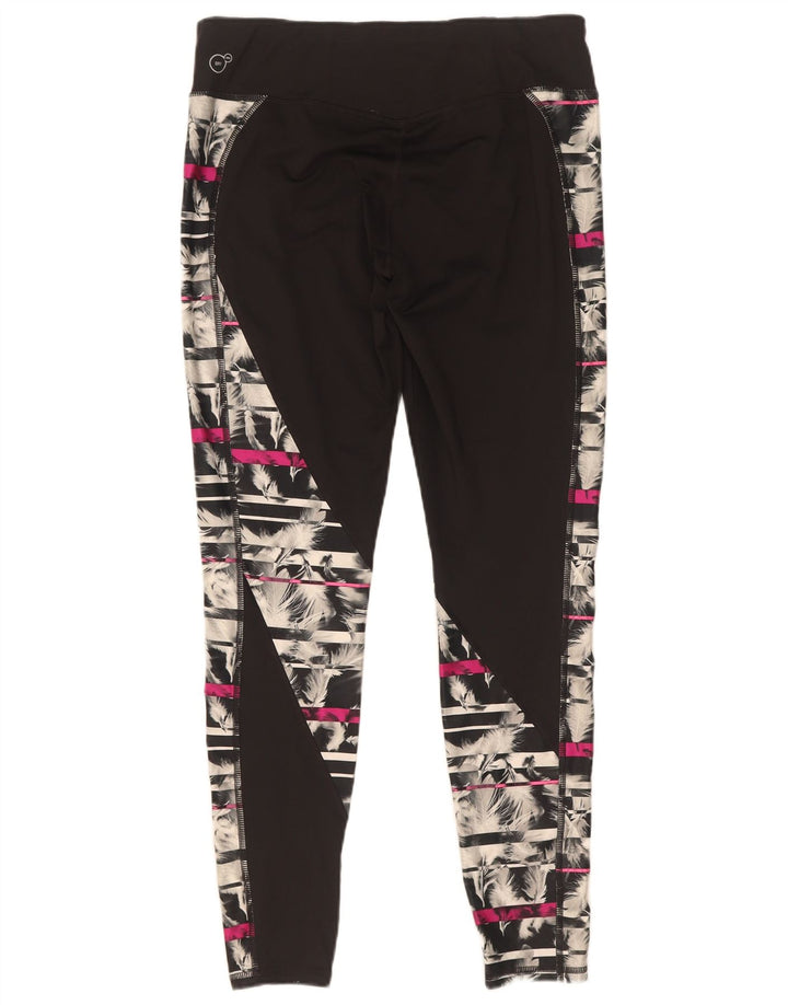 Puma Damen Leggings UK 18 XL Schwarz Geometrisch