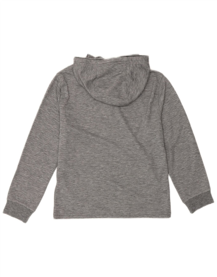 Burton Damen-Oberteil mit Kapuze, langärmlig, UK 10, Größe S, grau geflecktes Polyester