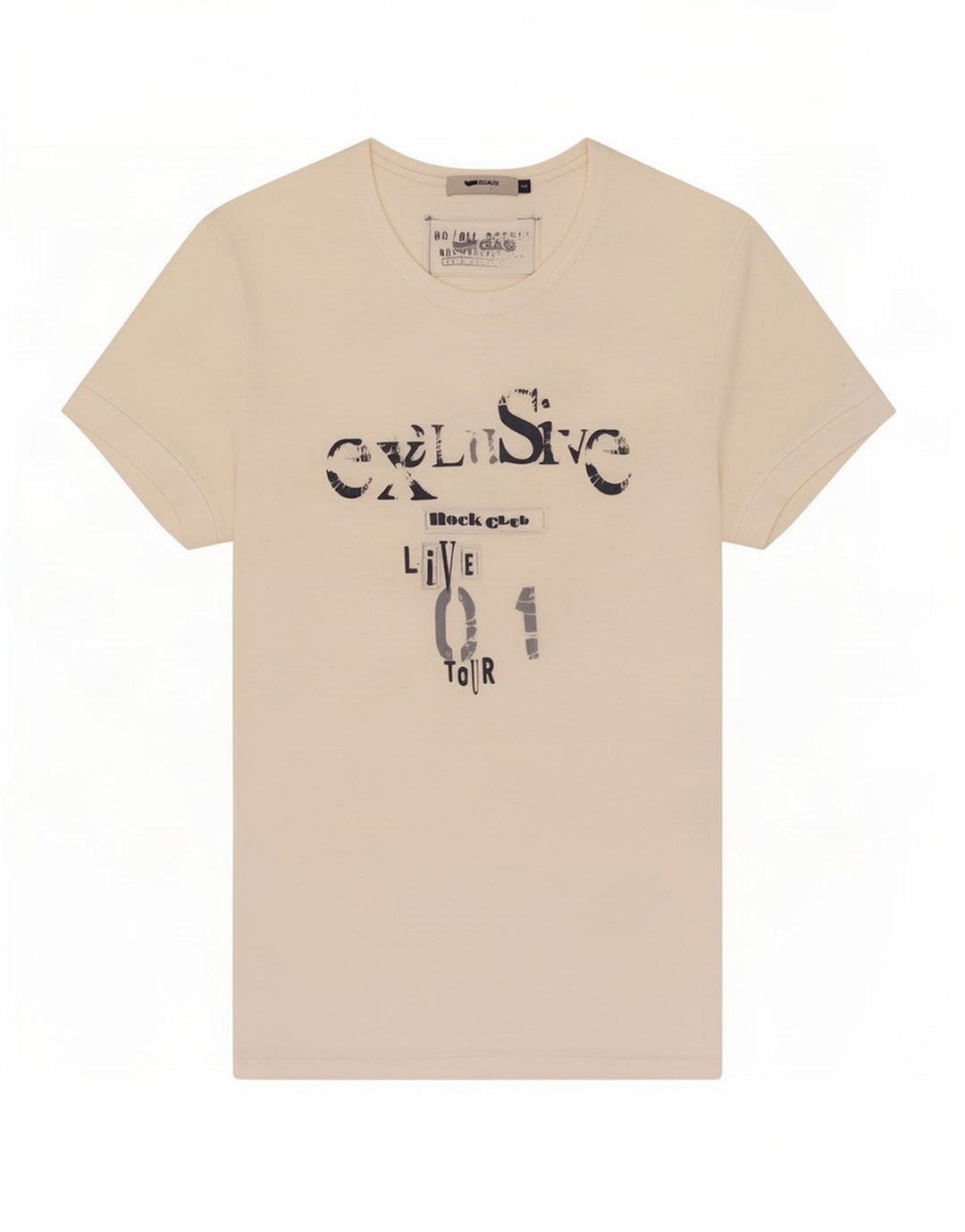 Gas Herren-T-Shirt mit Grafik, Größe S, Weiß