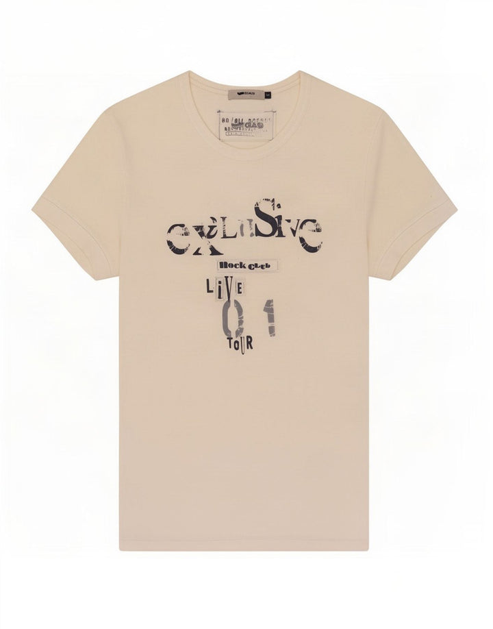 Gas Herren-T-Shirt mit Grafik, Größe S, Weiß
