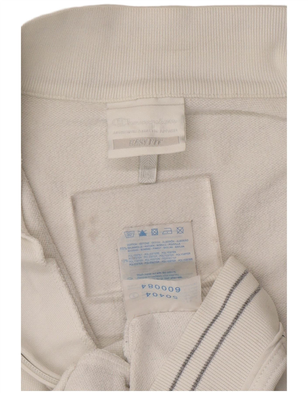 CHAMPION Easy Fit-Trainingsanzugoberteil für Damen, UK 16, Größe L, weiße Baumwolle