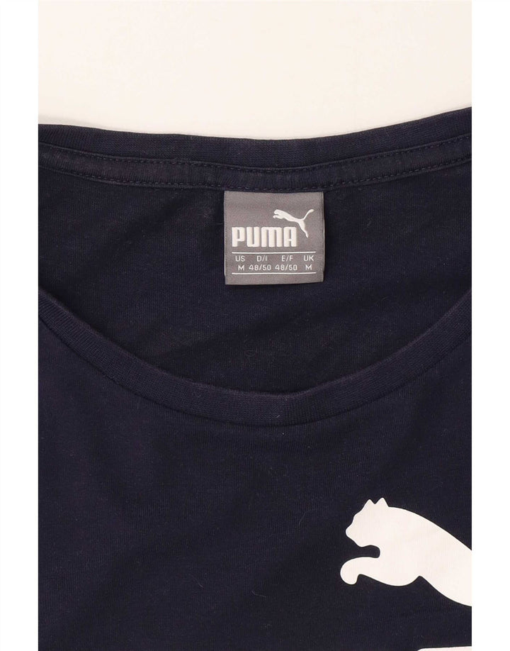 Puma Herren-T-Shirt mit Grafik, mittelgroß, marineblau, Baumwolle