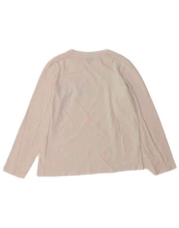 Gaelle Womens Graphic Top Langarm UK 6 XS Weiß