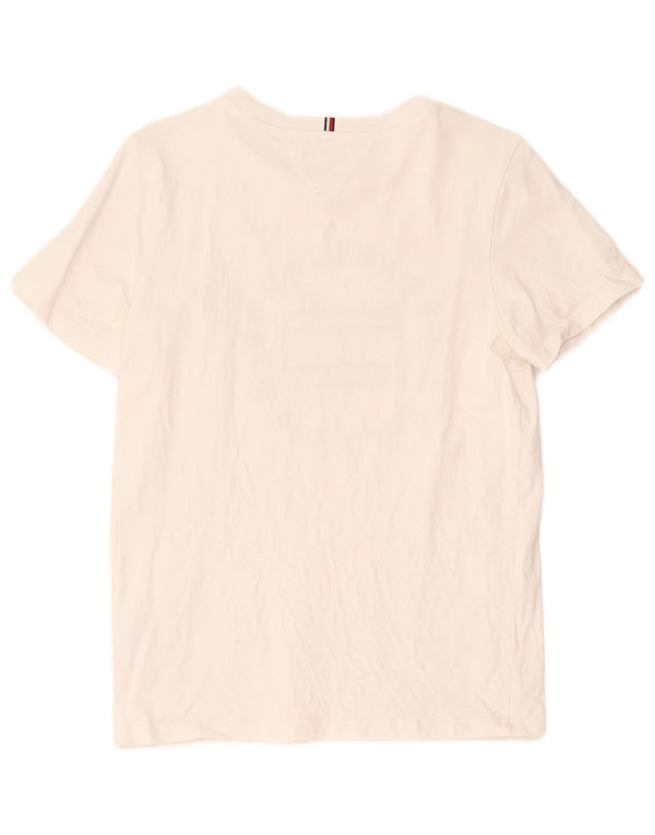 Tommy Hilfiger Jungen-T-Shirt mit Grafik, 15–16 Jahre, weiße Baumwolle