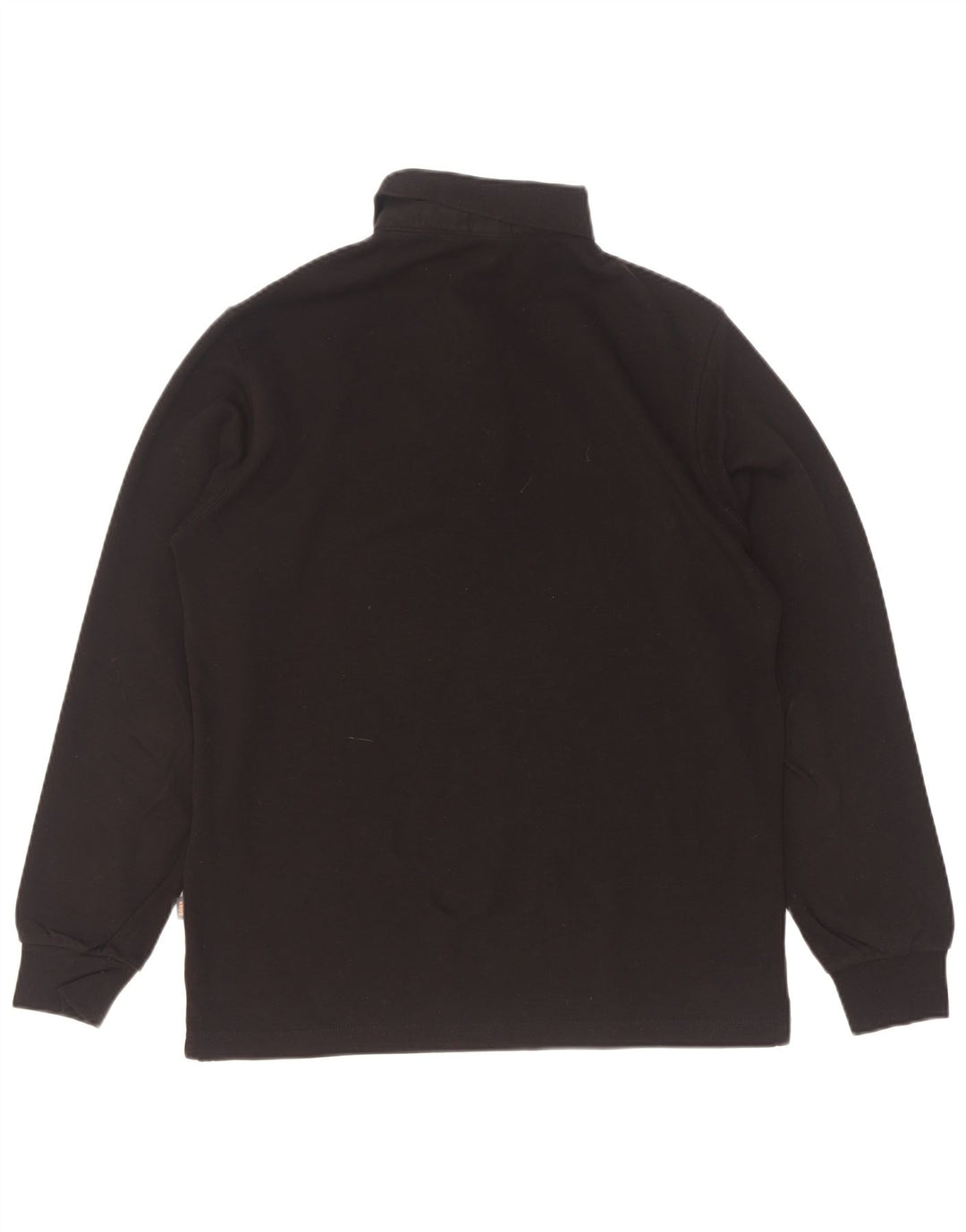 Hugo Boss Herren-Langarm-Poloshirt mit normaler Passform, mittelschwarze Baumwolle