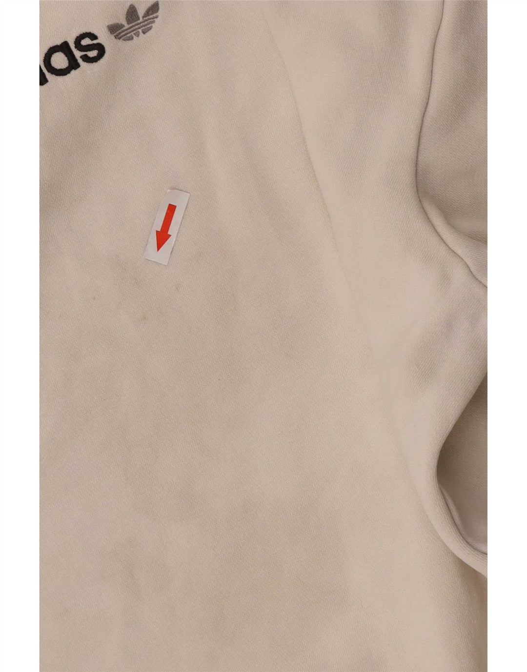 Adidas Damen Grafik-Sweatshirt-Pullover UK 14 Mittelweiße Baumwolle