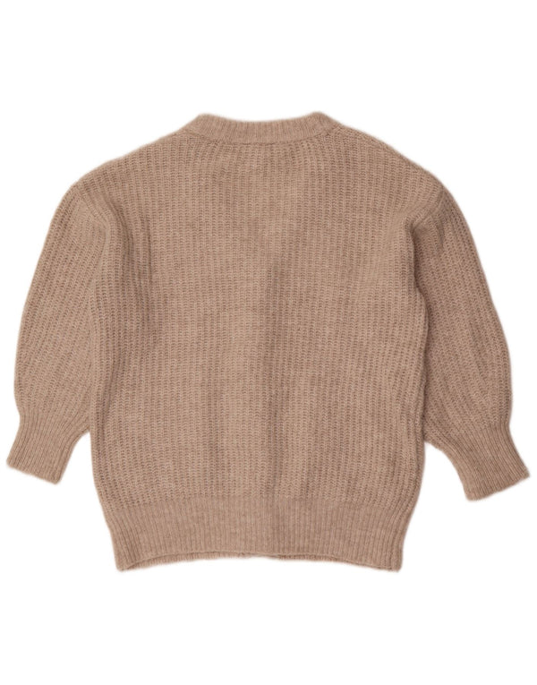 Joules Womens Oversized Cardigan Sweater UK 8 Small Beige Polyester