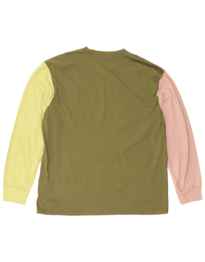 Levi's Herren Relaxed Top aus langärmliger mittelgrüner Colourblock-Baumwolle