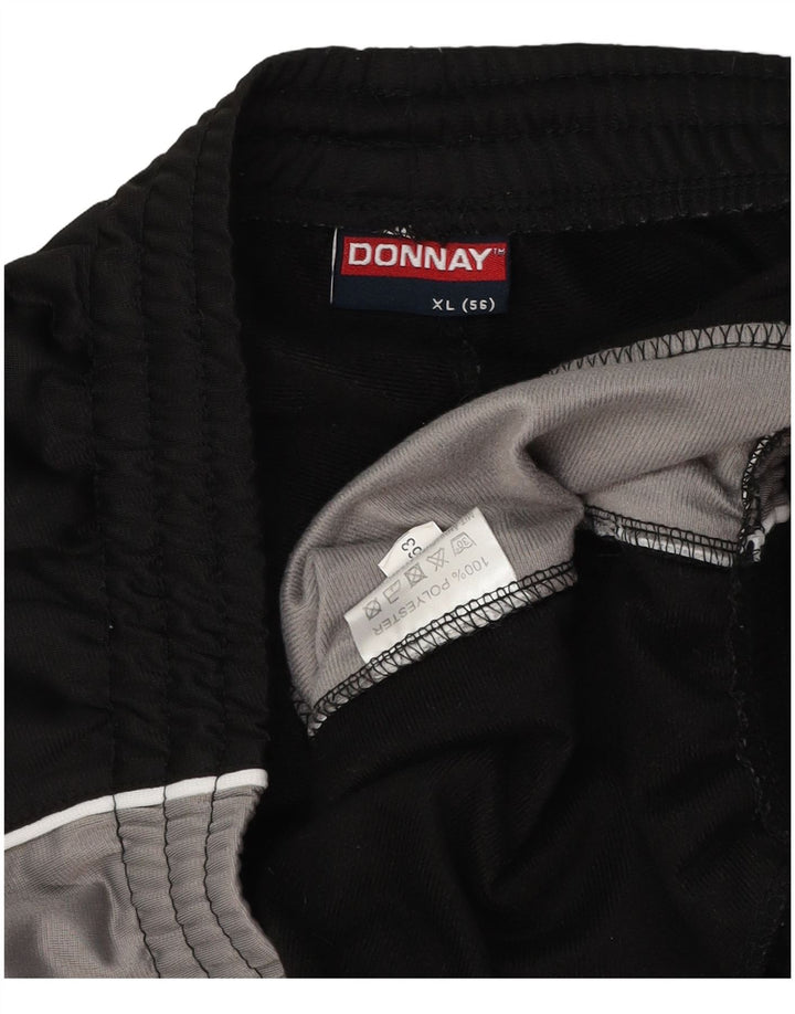 Donnay Herren-Trainingshose XL, schwarzes Colourblock-Polyester