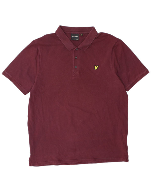 LYLE & SCOTT Herren Poloshirt 2XL Burgund Baumwolle