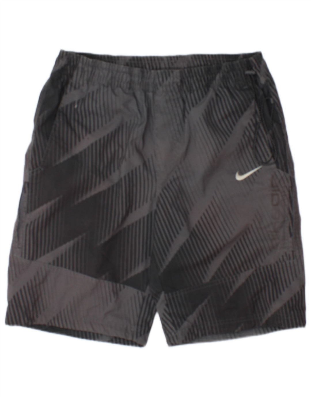 Nike Herren-Sportshorts UK 26/28 Small Graues geometrisches Polyester