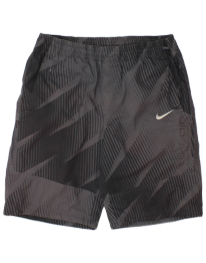 Nike Herren-Sportshorts UK 26/28 Small Graues geometrisches Polyester