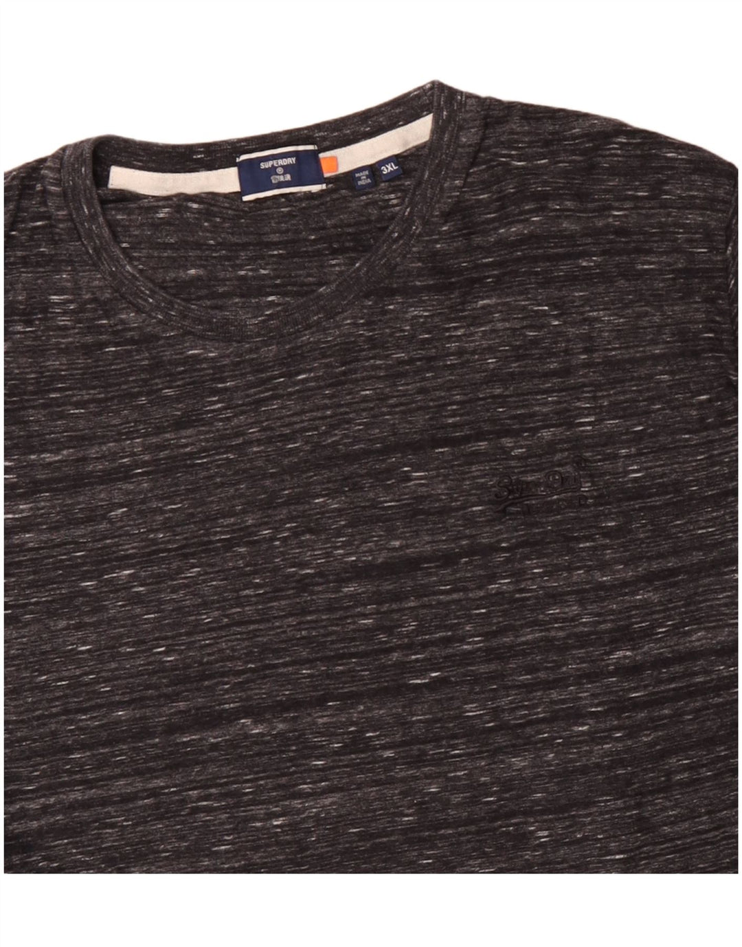 SUPERDRY Herren-Oberteil, langärmelig, 3XL, grau meliert, Baumwolle