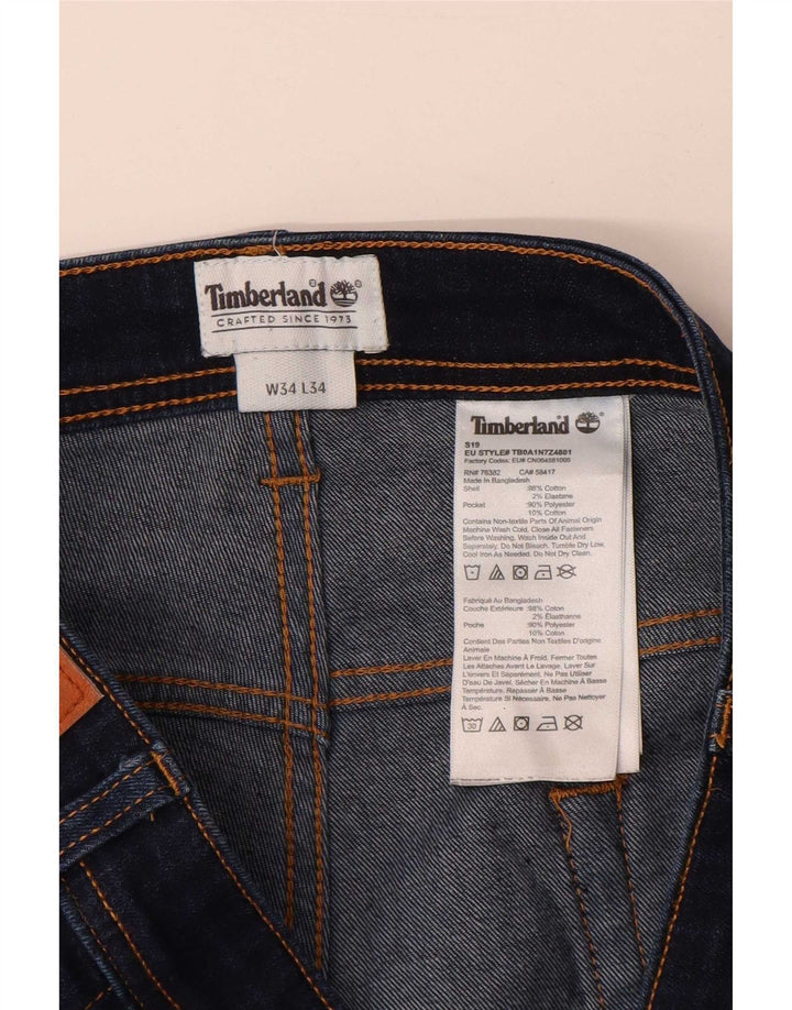 Timberland Herren Slim Jeans W34 L34 Marineblaue Baumwolle
