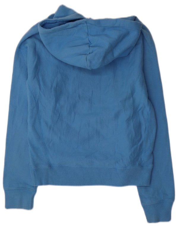 CHAMPION Damen Reverse Weave Hoodie Pullover UK 10 Small Blau Baumwolle