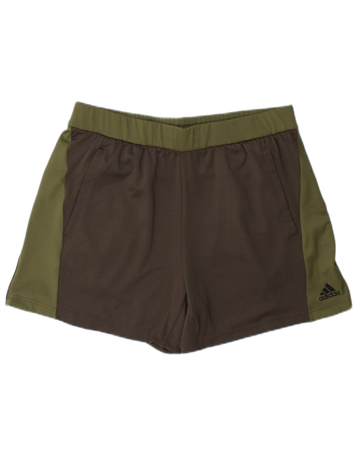 Adidas Herren-Sportshorts, groß, grünes Farbblock-Polyester