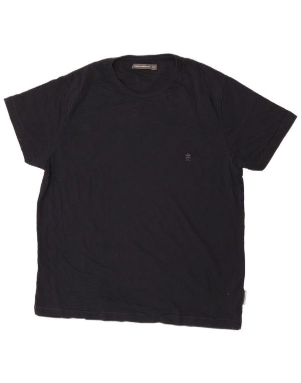 French Connection Herren T-Shirt Top 2XL Schwarz Baumwolle