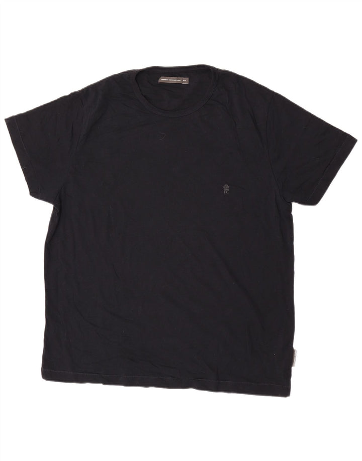 French Connection Herren T-Shirt Top 2XL Schwarz Baumwolle