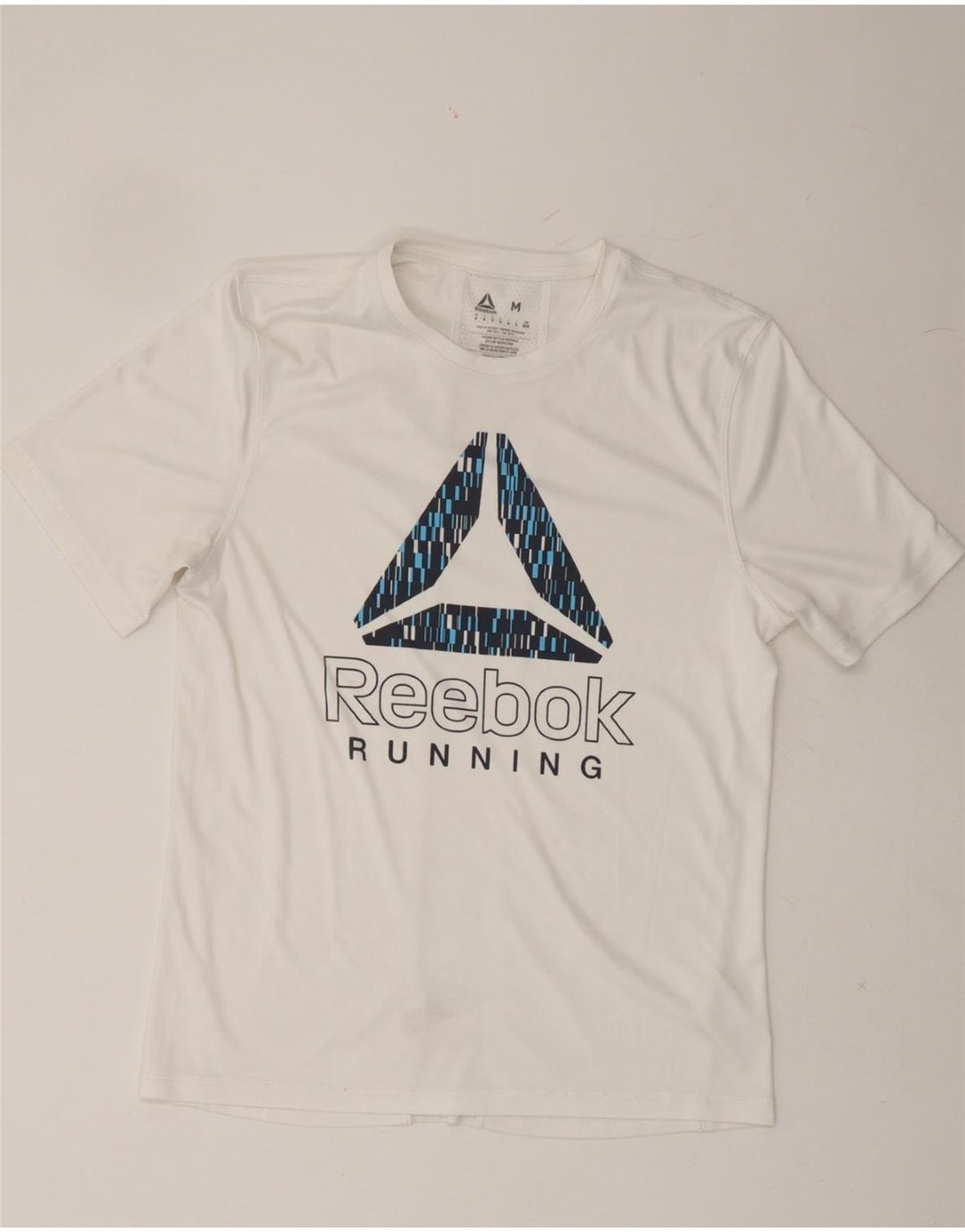 REEBOK Mens Graphic T-Shirt Top Medium White Polyester Vintage Reebok and Second-Hand Reebok from Messina Hembry 