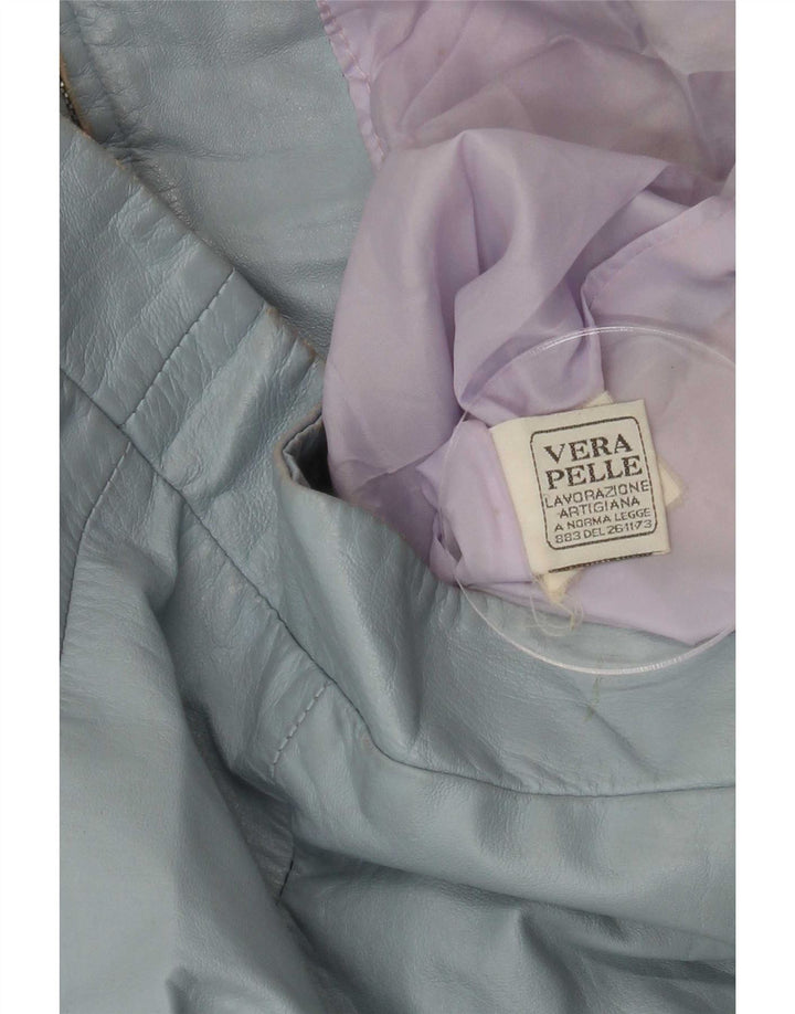 XETRA Damen Lederjacke UK 10 Small Blau