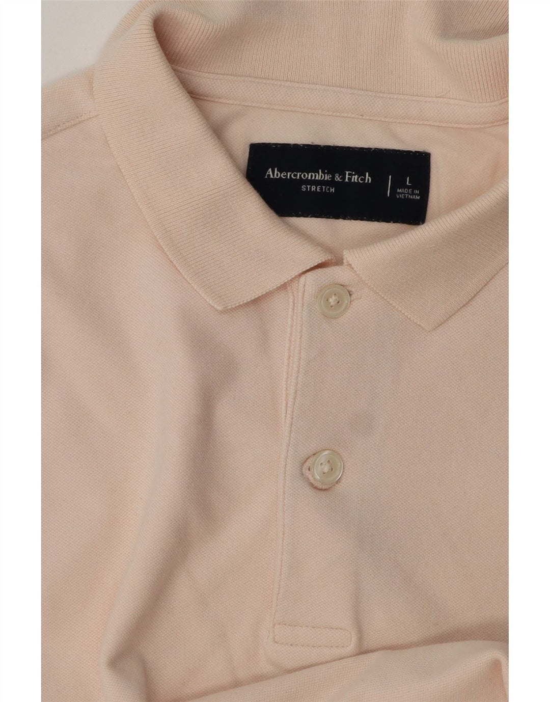 ABERCROMBIE & FITCH Herren-Poloshirt, Größe L, Rosa