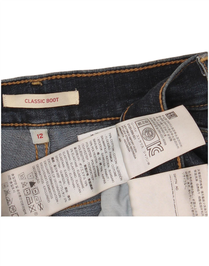 LEVI'S Damen Classic Bootcut Jeans US 12 Large W31 L30 Blaue Baumwolle