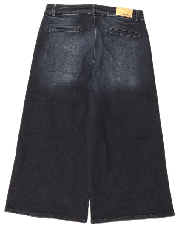 Diesel Mädchen Capri-Jeans mit weitem Bein, 11–12 Jahre, W28, L20, Marineblau, Farbblock