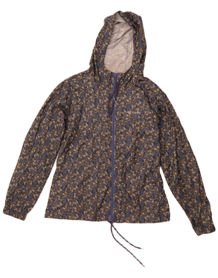 COLUMBIA Damen-Regenjacke mit Kapuze, UK 14, mittelgroß, mehrfarbig, Blumenmuster