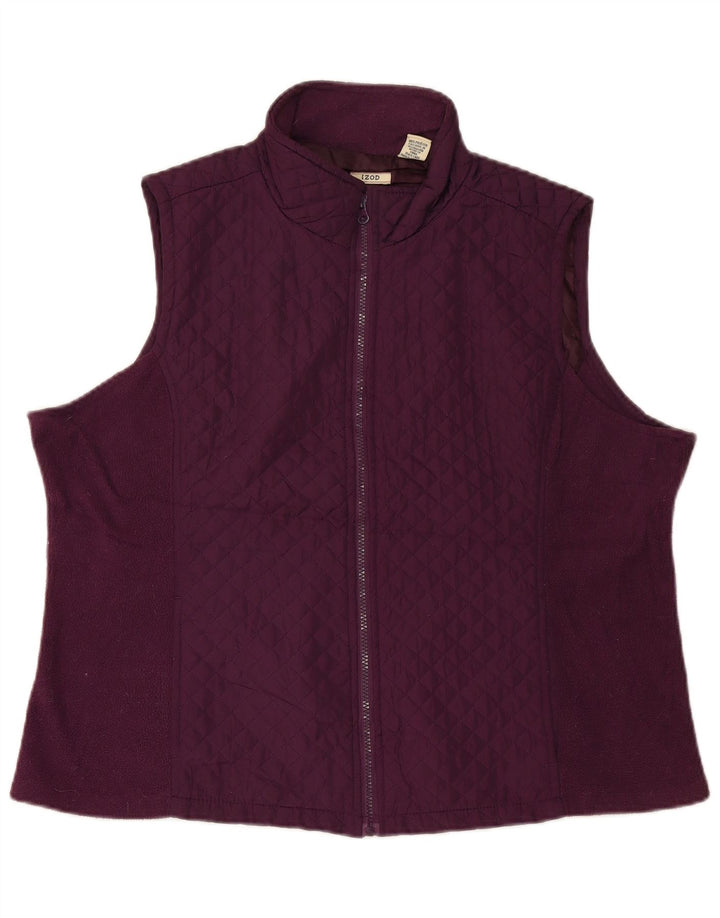 Izod Damen Steppweste UK 20 2XL Maroon Polyester