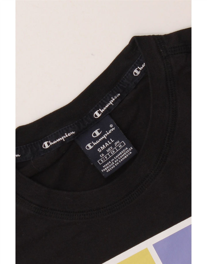Champion Herren-T-Shirt mit Grafik, Größe S, Schwarz