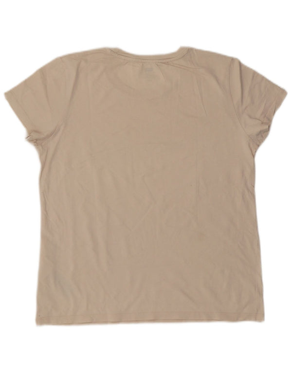 Levi's Damen-T-Shirt mit Grafik, groß, beige Baumwolle