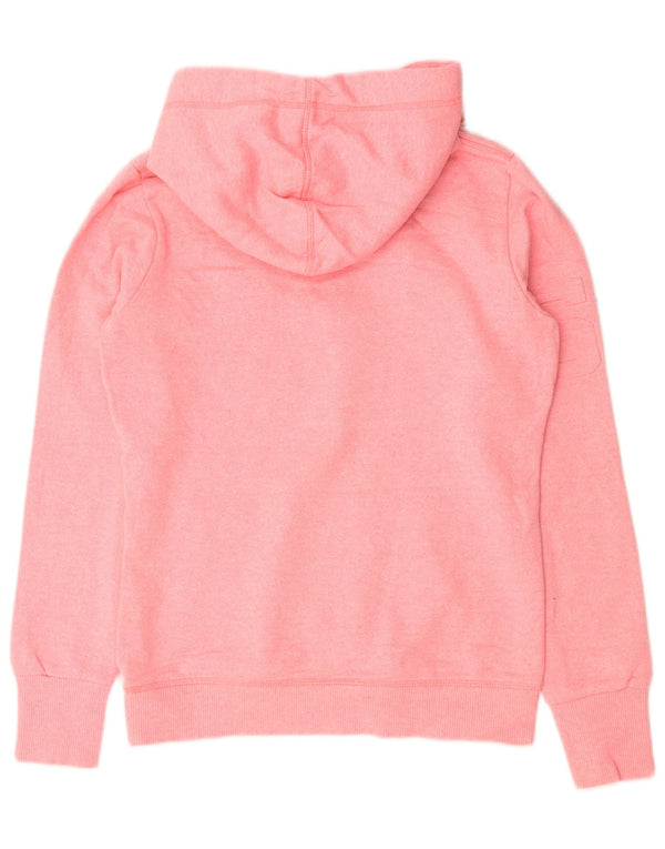 Superdry Damen-Kapuzenpullover mit Grafik, Gr. 10, Größe S, Rosa, Baumwolle