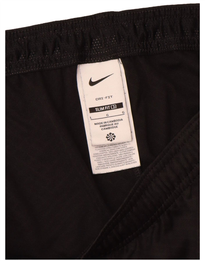Nike Herren Climalite Slim Fit Sportshorts, groß, schwarzes Farbblock-Polyester