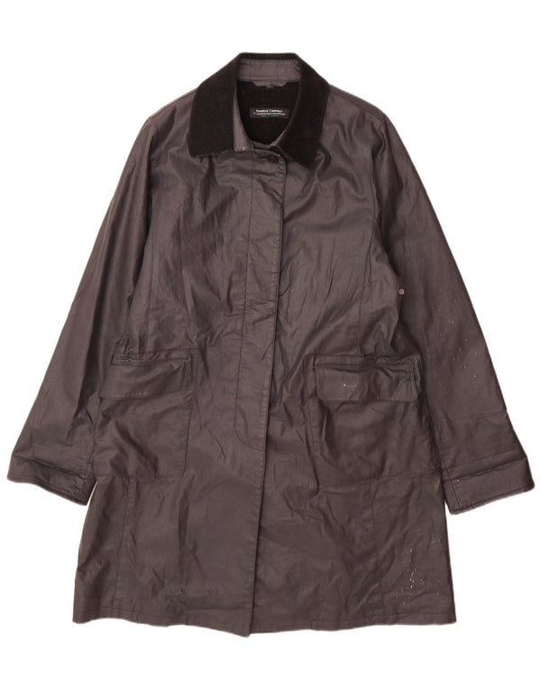 Mackintosh Damen Regenmantel UK 14 Mittelschwarze Baumwolle