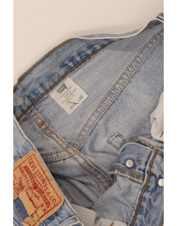 Levi's Herren Straight Jeans W34 L32 Blaue Baumwolle