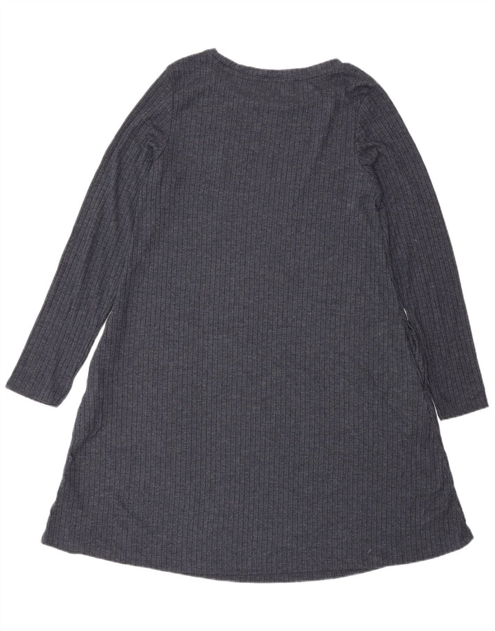 Marks & Spencer Damen Pulloverkleid UK 10 Small Grau Polyester