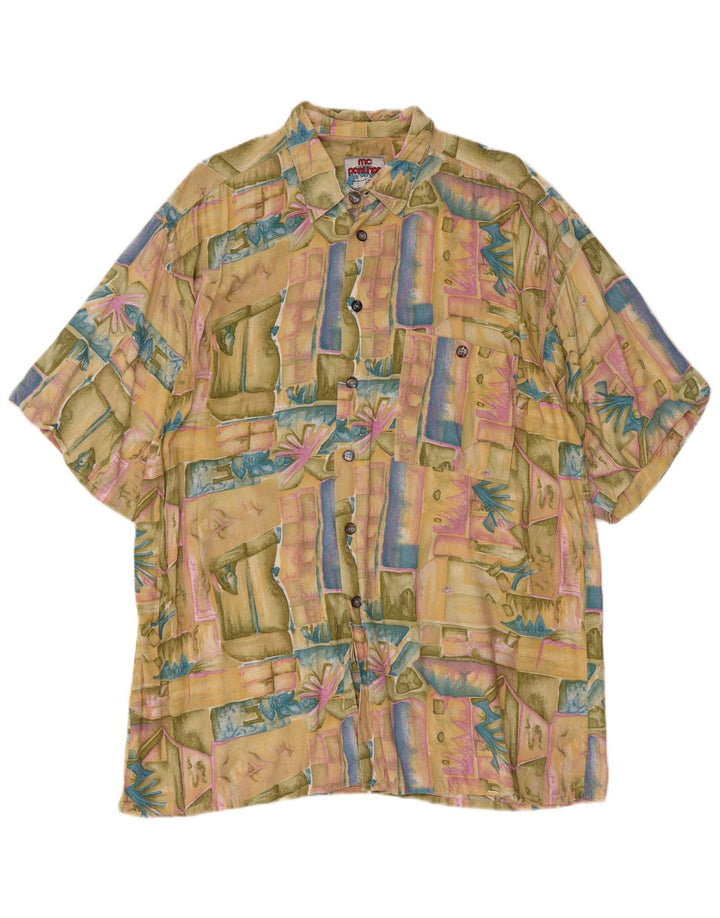 MC PANTHON Herrenhemd Größe 41/42 Großes mehrfarbiges Patchwork