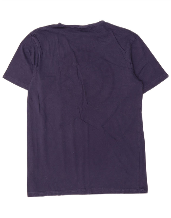 Ellesse Herren-T-Shirt mit normaler Grafik, Größe S, marineblaue Baumwolle