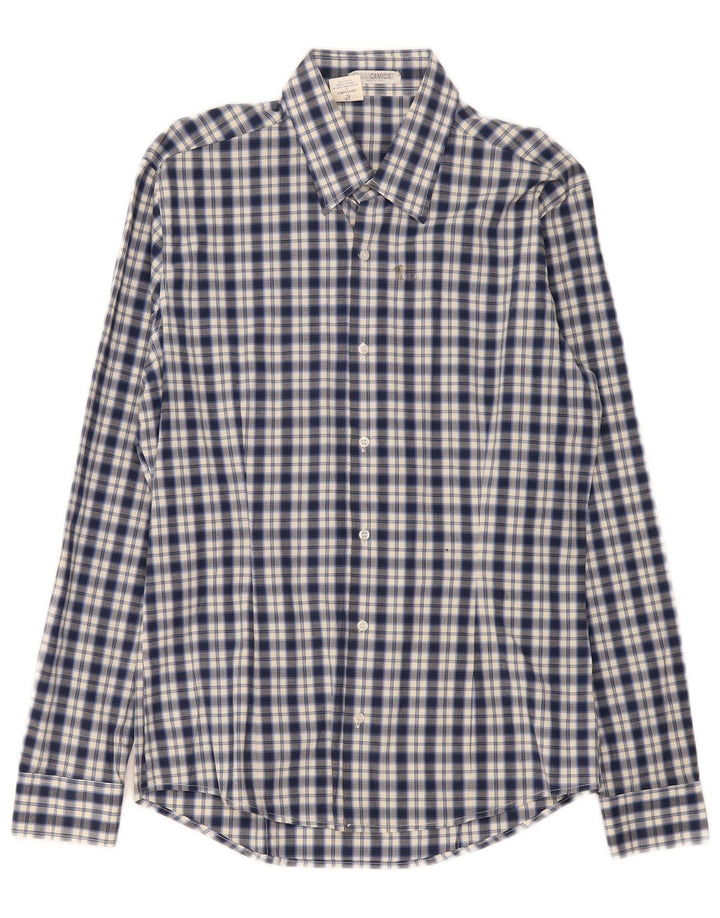 Naracamicie Herrenhemd aus Baumwolle, mittelgroß, marineblau, kariert