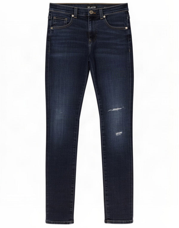 Guess Distressed Skinny Jeans für Mädchen, 11–12 Jahre, W24, L28, blaue Baumwolle
