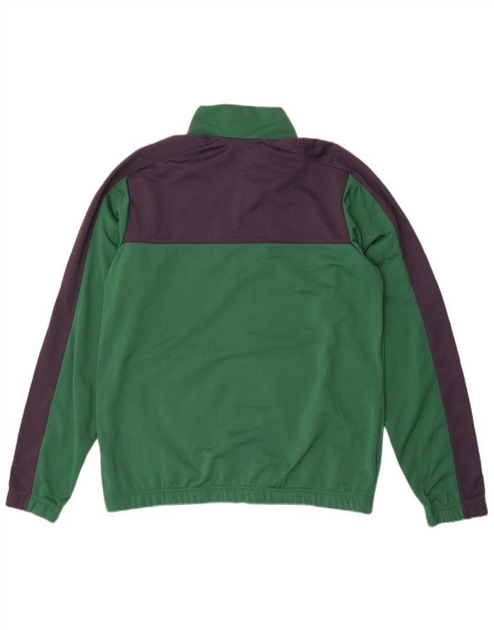 Nike Herren-Trainingsanzugoberjacke aus mittelgrünem Colourblock-Polyester