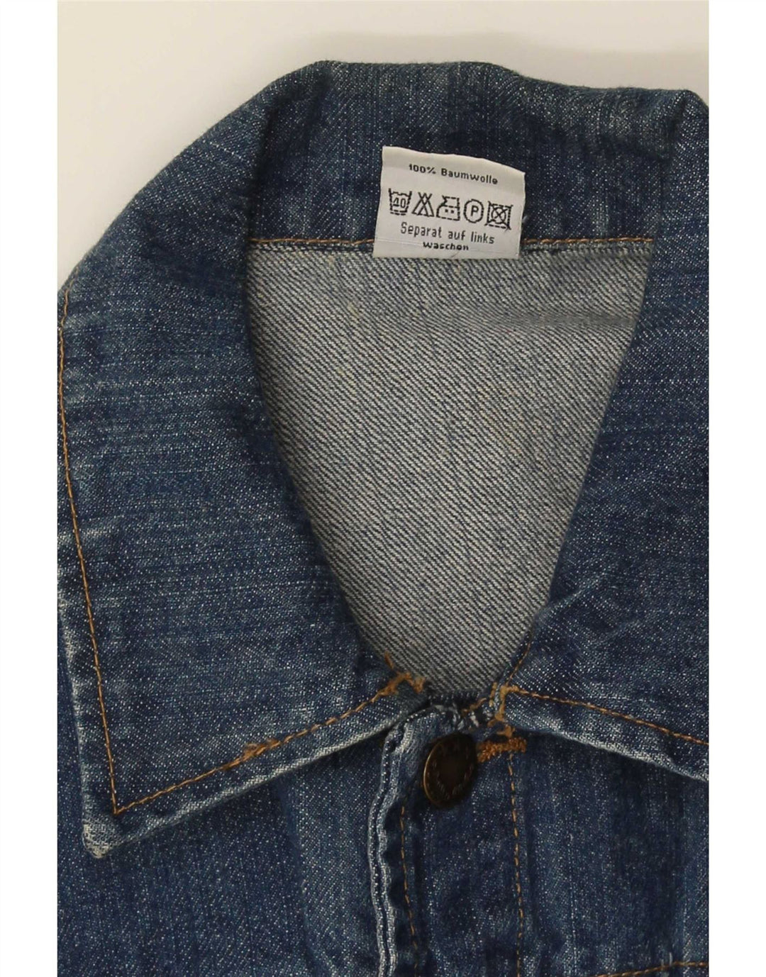 Camargue Herren Jeansjacke IT 48/50 mittelblaue Baumwolle