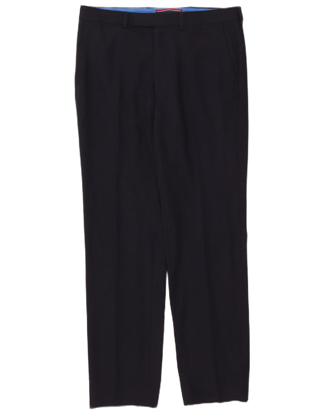 Marks & Spencer Maßgeschneiderte, gerade Anzughose für Herren, W34, L33, marineblaue Wolle