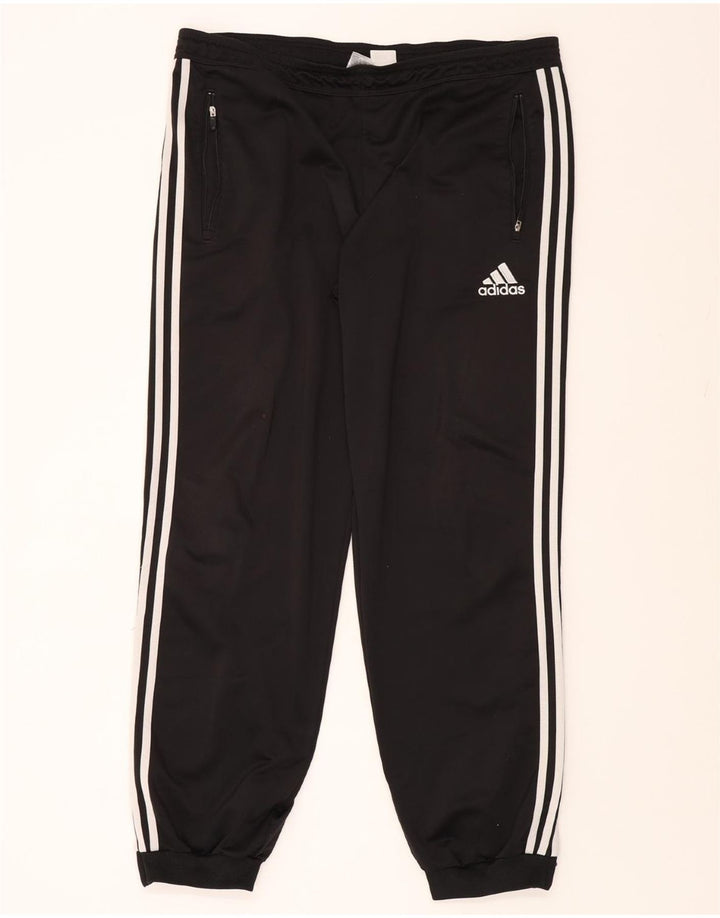 ADIDAS Mens Tracksuit Trousers Joggers Large Black Polyester Vintage Adidas and Second-Hand Adidas from Messina Hembry 