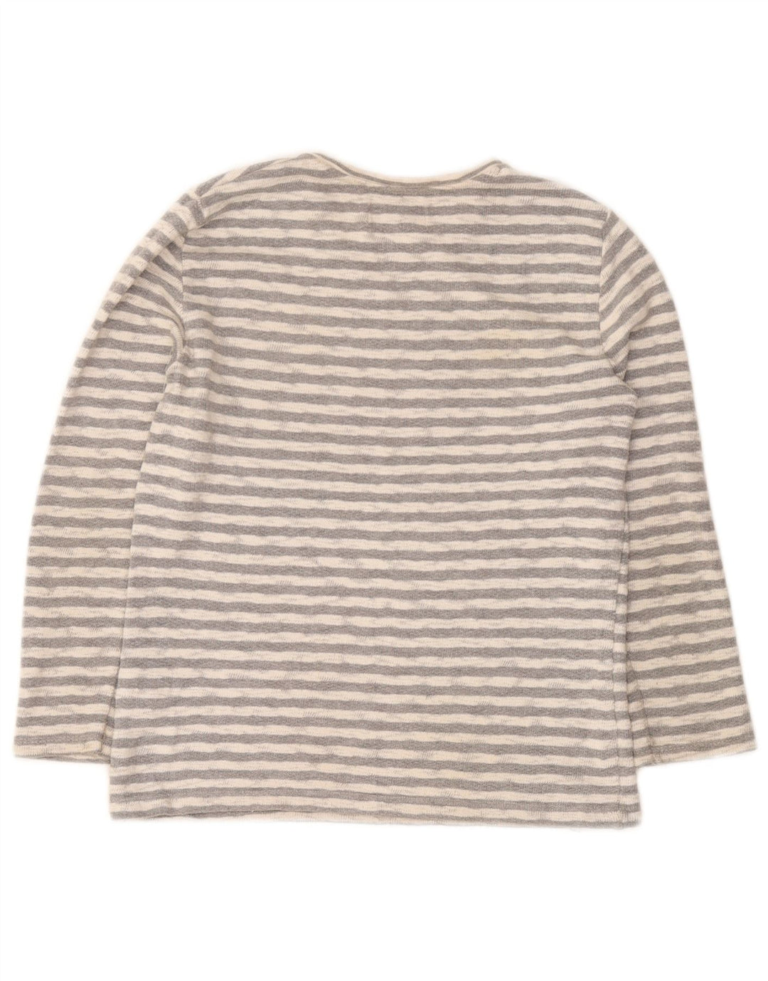 Zara Langarmshirt mit Grafik für Jungen, 9–10 Jahre, grau gestreift, Baumwolle