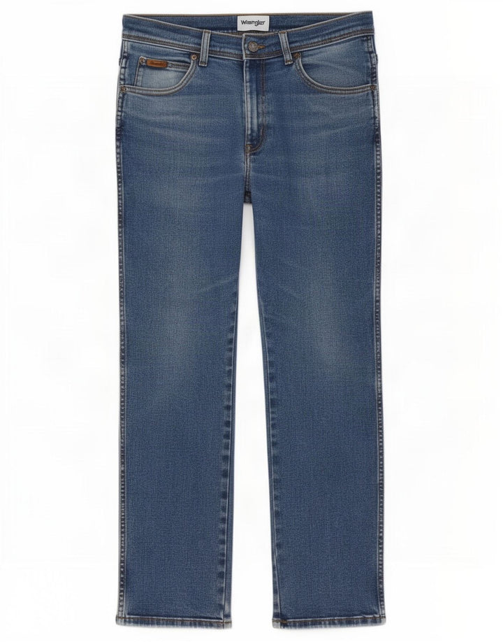 Wrangler Herren Texas Straight Jeans W33 L30 Blaue Baumwolle