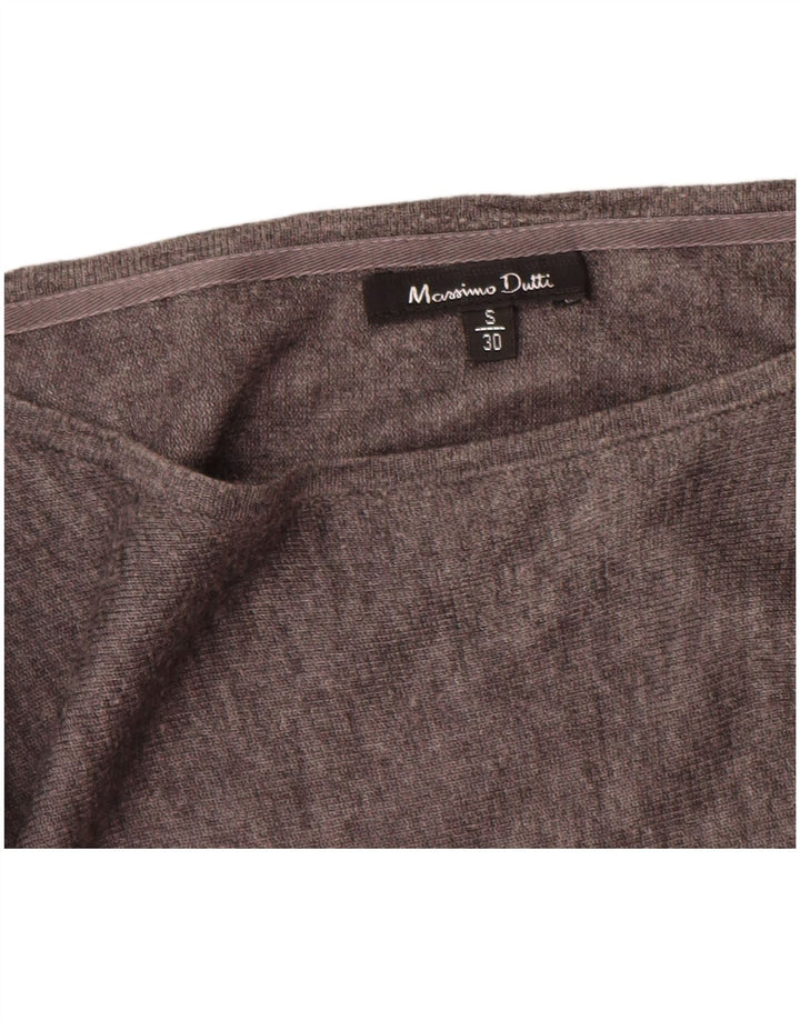 Massimo Dutti Damen Pulloverkleid UK 10 Small Graue Wolle
